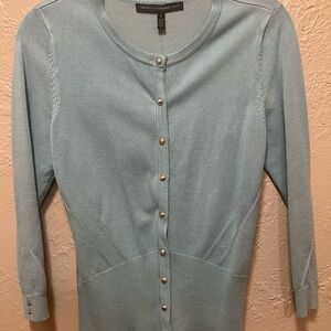 White House Black Market Aquifer Light Blue Cardigan